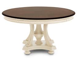 Dining Tables Bridgeport Round Dining Table Aged With A Contrasting Tabletop Round Dining Table Dining Table Round Dining Table Furniture