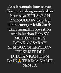 Pelakon faye kusairi berharap orang ramai dapat mendoakan kesembuhan penyanyi, siti sarah yang dimasukkan ke unit rawatan rapi (icu) kerana tahap oksigen dalam badannya tidak stabil pagi tadi. Nvgqlejoechmjm