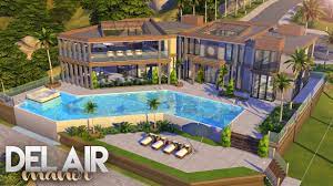The Sims 4 Get Famous Del Air Manor No Cc Speed Build Youtube
