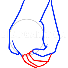 Begin by sketching the first arm. How To Draw Holding Hands For Kids Step By Step Drawing Guide By Dawn Dragoart Com