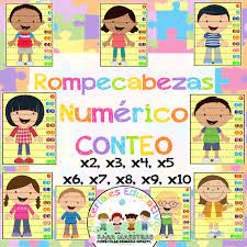 Rompecabezas De Numeros Para Conteo Puzzle De Tablas De Multiplicar Para Aprender Las Tablas De Una Fo Material Educativo Rompecabezas De Numeros Rompecabezas