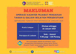 Bangunan pejabat dan tanah kuantan, bandar indera mahkota, 25990 kuantan, pahang, malezya. Leong Dei Kun Ldk Klang Valley Land Office Closes During The Mco 2 0 Period Until 26th January 2021