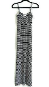 Calvin Klein Women S Spaghetti Strap Black Striped Long Maxi Dress Size 2 Ebay Long Maxi Dress Maxi Dress Calvin Klein Women