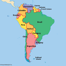 South america is a continent entirely in the western hemisphere and mostly in the southern hemisphere, with a relatively small portion in the northern hemisphere. South America Countries Capitals Diagram Quizlet