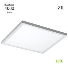 Eti 2 Ft X 2 Ft 64 Watt Equivalent Integrated Led White Flat Panel Troffer 4000k 4000 Lumens 40 Watts 100 277v 2 Pack 54320142 The Home Depot In 2021 Dropped Ceiling Drop Ceiling Lighting Portable Led Lights