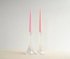 2.5 h x 4.25 w diameter. Vintage Crystal Candle Holders Mikasa Park Lane Austrian 8 Quot Crystal Candlesticks Glass Candleholders By Littledogvintage From Little Dog Vintage Of Boston Ma Attic