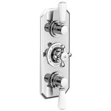 Downton Abbey Chrome Traditional Triple Concealed Shower Valve Shower Valve Shower Taps Shower