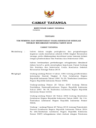 Skb menteri pendidikan nasional, menteri kesehatan, menteri agama dan menteri dalam negeri nomor: Sk Tp Uks Kecamatan Tatanga Pdf