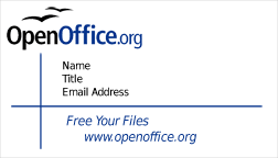 It's free, there's nothing to download, and works for windows or mac. Openoffice Org Business Cards
