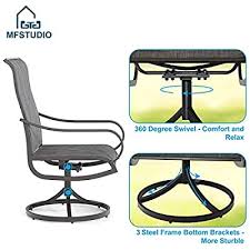 Steel newel post support to be used in conjunction with windsor or patterson steel post. Buy Mfstudio 2 Pieces Patio Metal Dining Swivel Chairs Bistro Backyard Rocker Chairs Weather Resistant Garden Outdoor Furniture Brown Online In Indonesia B08g4lg4g6