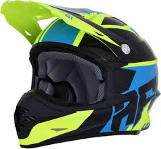Details About Afx Fx 21 Pinned Mx Offroad Helmet Frost Yellow Blue
