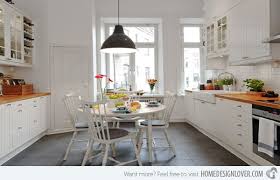 15 Small Kitchen Tables In Different Kitchen Settings Home Design Lover White Kitchen Interior Interior Design Kitchen Kitchen Design Small