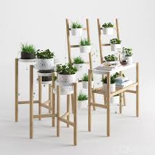 Scandinavian Plants Terrazzo Decor Plant Stand Pot Bar Satsumas Rack Stairs Ladder Ikea Small Potted Plants Plants Console Decoration