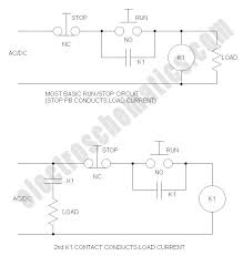 Single pole contactor wiring diagram. Run Stop Relay Circuit
