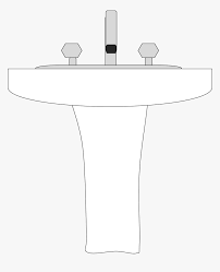bathroom sink clipart bw, hd png