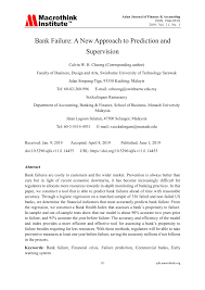 Ia mengkhususkan di dalam perbankan perdagangan, korporat, perbankan investasi dan layanan perbankan internasional. Pdf Bank Failure A New Approach To Prediction And Supervision