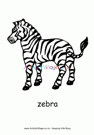 Print out animal pages/information sheets to color. Zebra Colouring Page 3