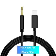 3 5mm Male Aux Stereo Audio Cable To Lighting Cord 3 3ft Aux Audio Cable Cord Lighting To 3 5mm Male Jack Compatible Ios 11 Above Car Home Stereo Volume Control Black Walmart Com