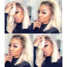 Black And Blonde Blunt Cut Bob Blonde Reason Now So How Do U Guys Like This 4 613 Hair Can U Feel How Gorgeous It Be Comment For More Details Blonde Bob Wig Bob Hairstyles Short Wigs