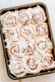 Combine cream cheese, powdered sugar, butter, and vanilla in medium bowl. Overnight Cinnamon Rolls Recipe Natashaskitchen Com