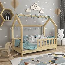 Hausbett House Bed With Take Off The Safety Barriers Lit Etsy In 2020 Toddler Floor Bed House Beds For Kids Diy Toddler Bed