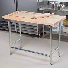 Maybe you would like to learn more about one of these? Advance Tabco Th2g 364 Wood Top Work Table With Galvanized Base 36 X 48