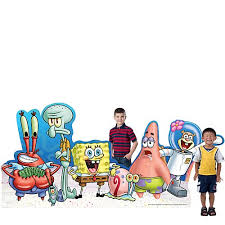 How to make cartoon cat mask trevor henderson. Amazon Com 4 Ft 5 In Spongebob Squarepants Gang Standee Standup Photo Booth Prop Background Backdrop Party Decoration Decor Scene Setter Cardboard Cutout Home Kitchen