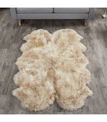 The rug is made from the. 4 Pelt Stone Sheepskin Fur Rug Quatro Fursource Com