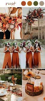 20 Trending Rust Wedding Colors For Fall 2020 Fall Wedding Color Schemes Rusting Wedding Wedding Theme Colors