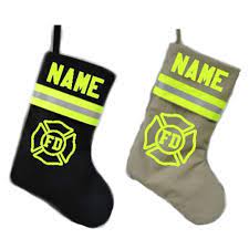 Fire truck christmas lights for parades. Amazon Com Firefighter Christmas Stocking Fully Lined Stocking Option To Personalize Handmade