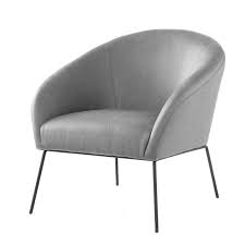 Seat cushion (slab) gray faux leather for armchair daw and designer charles eames rar. Posh Living Brixton Faux Leather Barrel Back Accent Chair In Light Gray Black Nac105 01lg Cx