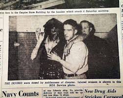 A minister gives last rites at the site of the crash of the bomber into the empire state building, 1945. What Happened On July 28th A Plane Crashed Into Empire State Building If I Only Had A Time Machine