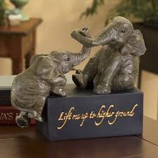 Higher Ground Elephant Figurine Elephant Figurines Elephant Decor Elephant Home Decor