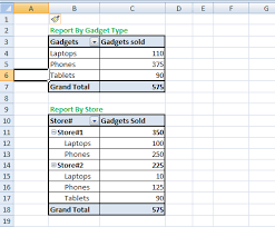 how to create two pivot tables in single worksheet