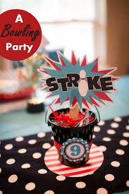 A bowling birthday party kids will love. Bowling Birthday Party Ideas Photo 1 Of 18 Bowling Birthday Party Bowling Party Favors Bowling Birthday Party Ideas