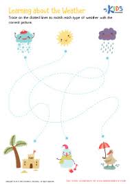 learning about the weather worksheet free printable pdf for kids