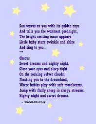 Sweet Dreams And Nighty Night Lullaby Lullabies Nighty Night Writing