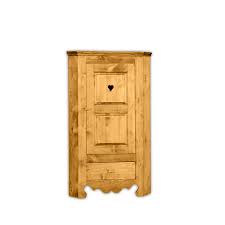 Deux compartiments intérieurs et un tiroir offrent une solution abondante et complète pour ranger et la surface ronde a servi de vitrine pour les objets. Armoire Angle Chamonix 1 Porte Et Tiroir En Pin Massif Meublespin Fr