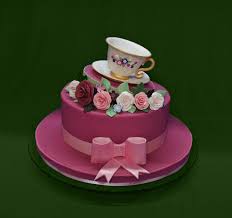 Spread a little nutella between each layer and top with strawberries…yum! Ladies Hat And Teacup 90th Birthday Cake Cakecentral Com