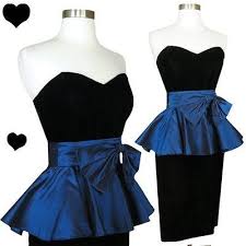 Vintage 80s Black Velvet Blue Party Dress S 80s Dress 80s Prom Dress 80s Party Outfits