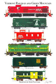 Vermont Train Engine Drawings Train Posters Train Drawing Model Trains