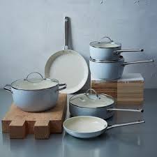 Greenpan Nonstick Stainless Steel 10 Piece Set Blue Greenpan Pots And Pans Sets Cookware Set
