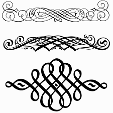 Decorative Flourishes Scrollwork Damask Stencil Flourish