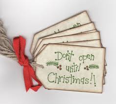 Don't Open Until Christmas Gift Tags / Christmas Tags / Do Not Open /  Labels / Hang Tags / Gift Wrap - Vintage Style / Set of 6 | Paper And Other  Oddities by luvs2create2