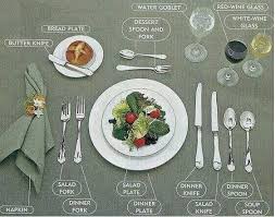 To set a casual table, you'll need a place mat, dinner plates, soup bowls, salad plates, napkins, dinner forks, knives, soup spoons, water glasses, and wine glasses. Dinner Etiquette 101 Good To Know Table Etiquette Dining Etiquette Table Setting Etiquette