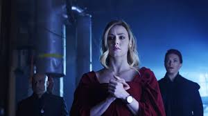 Red velvet ep cat nr.: Dress In Red Velvet Cassie Amanda Schull Seen In 12 Monkeys Season 3 Episode 1 Tv Show