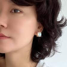 MOP Shell Earrings Stud, Natural Shell Earrings, Genuine Shell Stud  Earrings, Mother of Pearl Earrings, Modern Square Earrings, Gift for Her