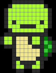 Cute Simple Turtle Perler Bead Design Easy Perler Bead Patterns Perler Beads Pearl Beads Pattern