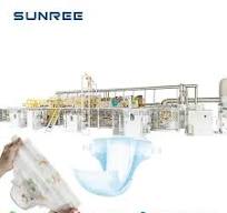 Full Servo Automatic Big Waistband Baby Diaper Making Machine Production Line