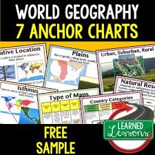 Geography Anchor Charts Sampler Free World Geography